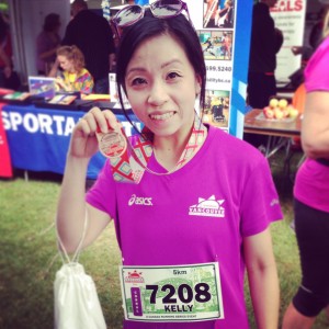 Me after my first 5K run in June 2014.